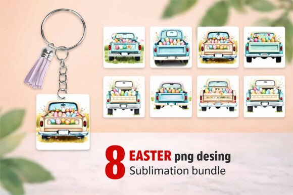 Download "8 Easter Truck with Eggs PNG Sublimatio - Easter truck Collection