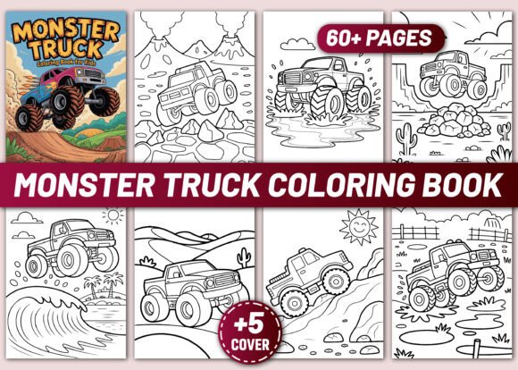Download MONSTER TRUCK COLORING BOOK for KIDS - For kids Collection