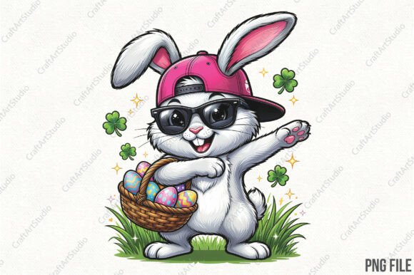 Download Dabbing Bunny Funny Easter Png - Funny easter png Collection