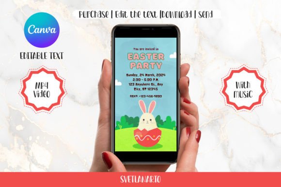 Download Animated Easter Bunny Party Invitation - Premium Resources