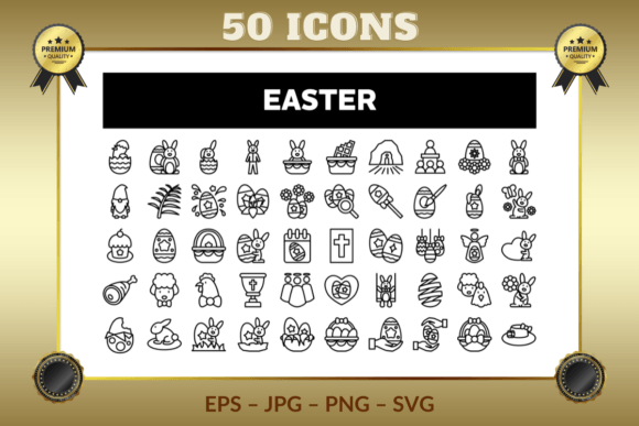 Download Easter Outline Icons - Icons Collection