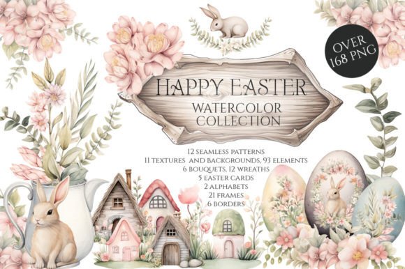 Download Watercolor Happy Easter Collection - Premium Resources