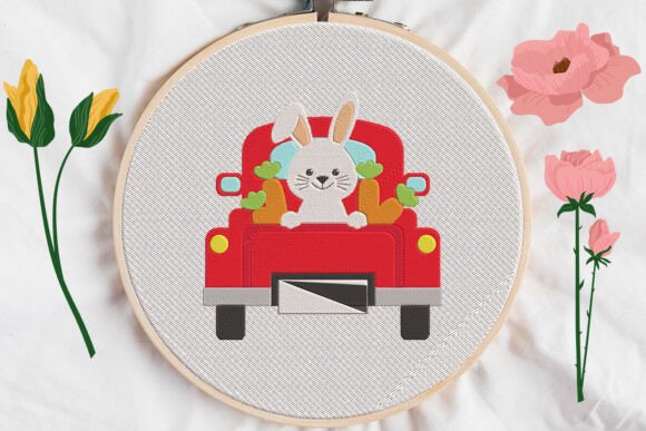 Download Easter Truck with Bunny and Carrots - Easter truck Collection