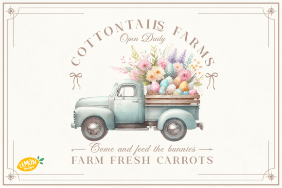 Download Vintage Easter Truck PNG Sublimation - Easter truck Collection