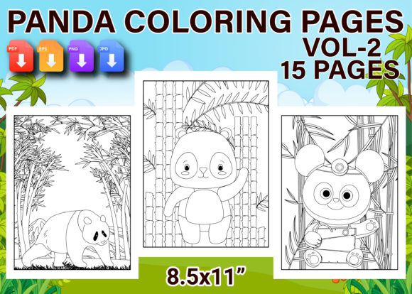 Download Panda Coloring Pages for Kids Vol-2 - For kids Collection